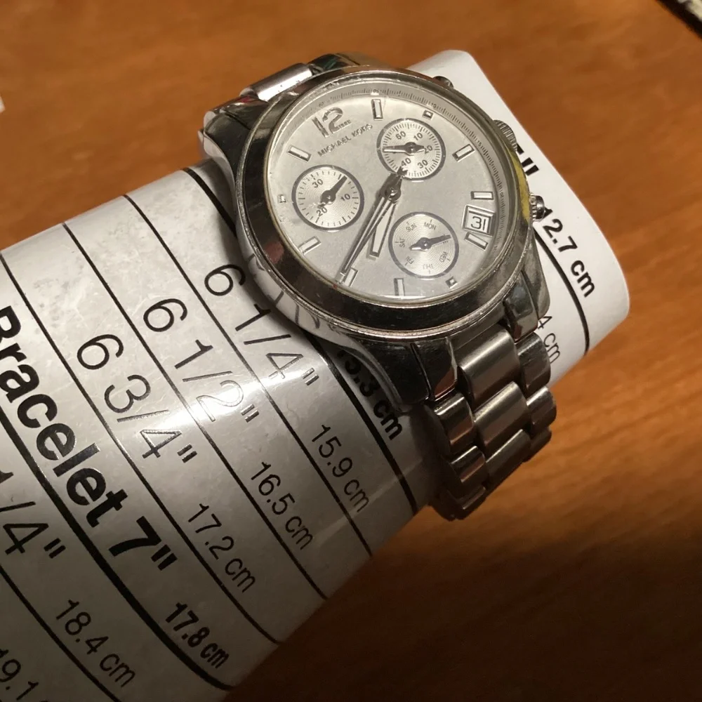 Michael Kors Silver-tone Small Runway Chronograph Women’s Watch MK5428